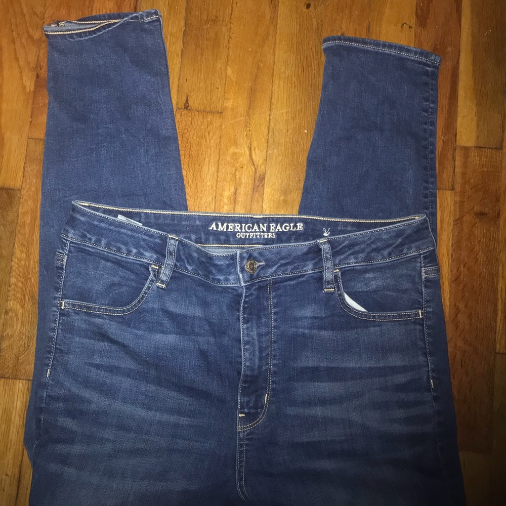 American eagle super high rise skinny jeans
